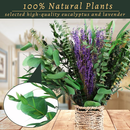 30 Pcs Dried Preserved Eucalyptus Stems Shower Bundle, 9oz 17" 100% Natural Fresh Eucalyptus Plant, Real Eucalyptus Leaves Branches for Shower Vase Filler, Dried Flowers Arrangement Home Decor