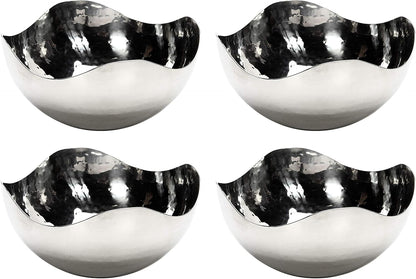 Hosley 5.75 Inch Diameter Silver Finish Metal Bowl, Ideal for Potpourri, LED Candles, Weddings, Special Events, Center Pieces, Craft. Use Decor to Coordinate O3
