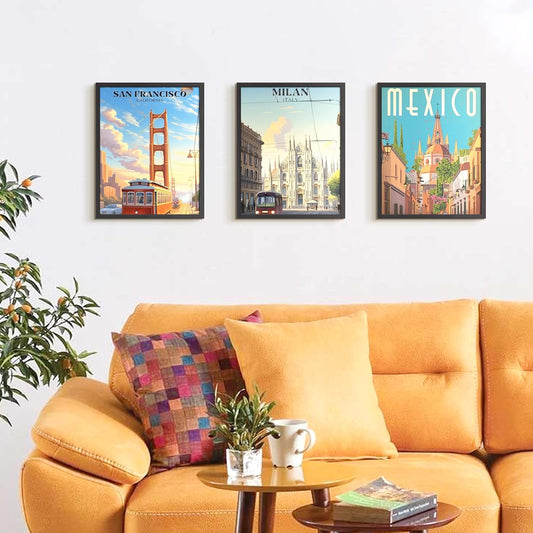 upsimples 18x24 Picture Frame Black 3 Pack, Scratch-Proof Poster Frames 18 x 24 for Photo Gallery - Slide-In Strips, Horizontal or Vertical Wall Mounting