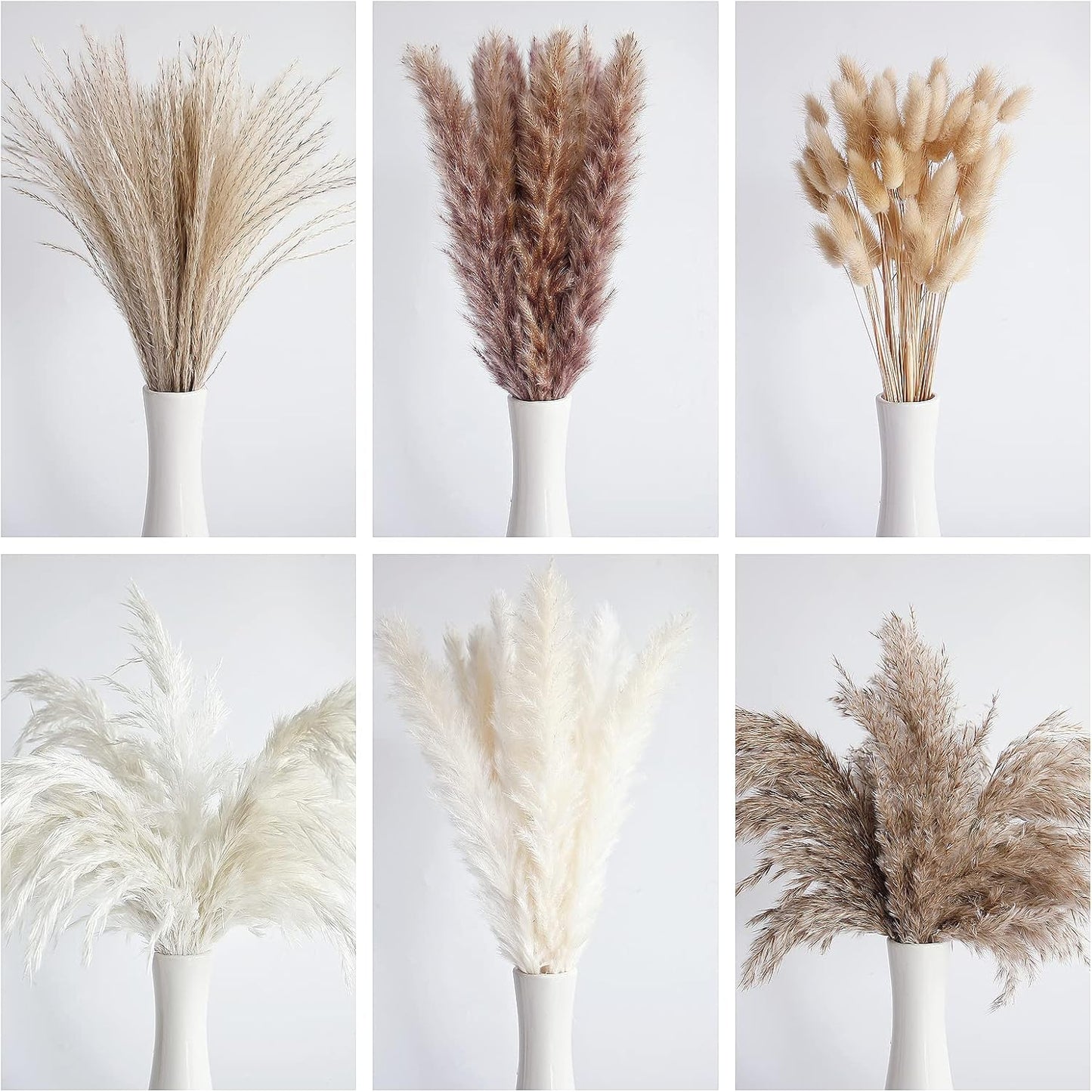 40" inch 10 Stems Pampas Grass Decor Tall, Pampas Grass Bouquet, Natural Dried Flowers for Wedding, Natural Home Decor, Wall Grass, Glam Decor