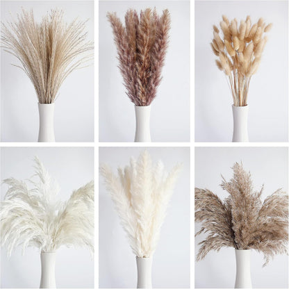 40" inch 10 Stems Pampas Grass Decor Tall, Pampas Grass Bouquet, Natural Dried Flowers for Wedding, Natural Home Decor, Wall Grass, Glam Decor