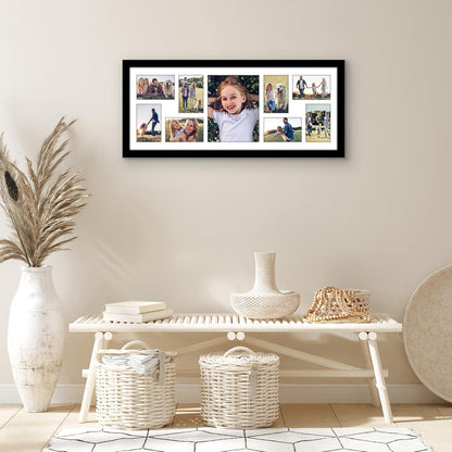 Americanflat 4x6 Collage Picture Frame with Polished Plexiglass - Multi Picture Frames Fit Sixteen 4x6 Photos or Use as One 18x26 Poster Frame for Wall Display - Signature Collection - Black