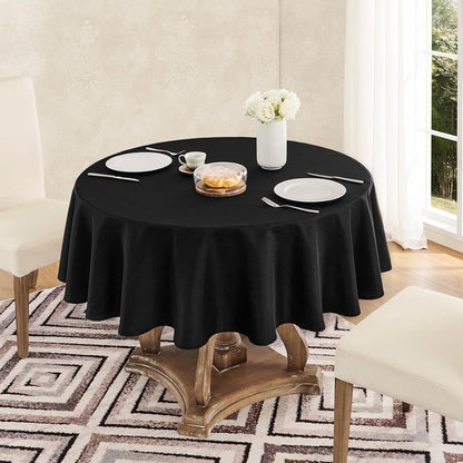 Veblandy Rectangle Tablecloth Waterproof Linen Textured Table Cloth Stain and Wrinkle Resistant Washable, Decorative Fabric Table Cover for Dining, Party and Camping (Sage Green, 52 * 70)