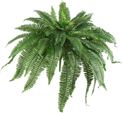 Nearly Natural 48in Artificial Boston Fern (Set of 2), Large Faux Greenery with 67 Lifelike Fronds for Indoor Wall, Shelf, and Home Office Decor