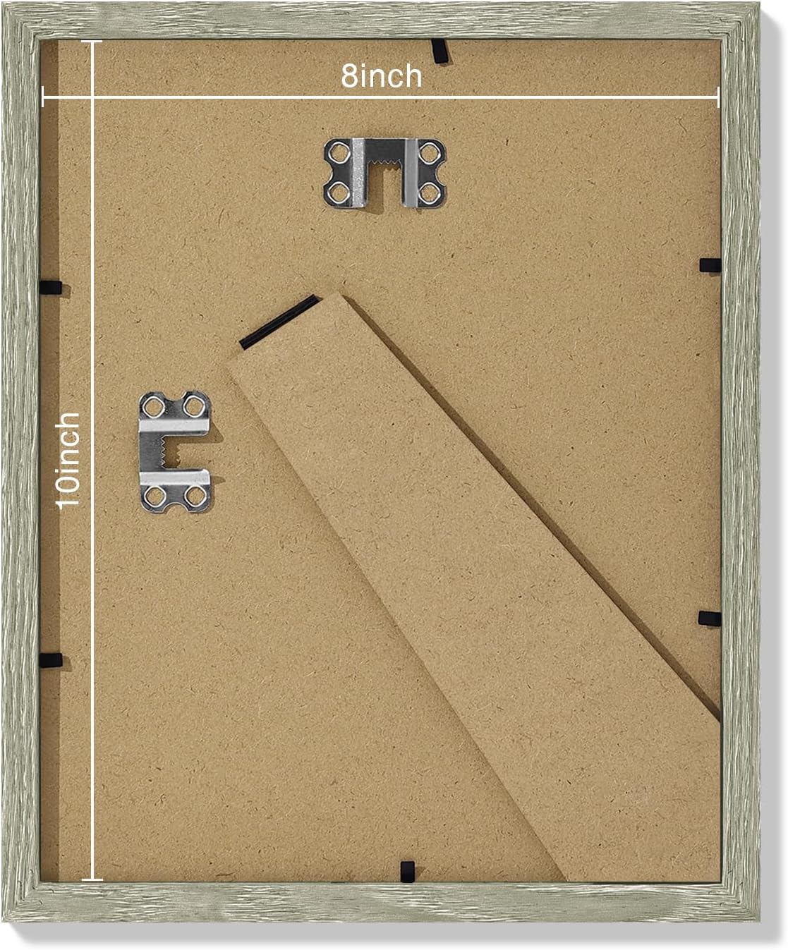 Vittanly 8x10 Picture Frames Set of 9, Shatter Resistant Plexiglass, Display 5x7 Pictures with Mat or 8x10 without Mat, Photo Frames for Wall or Tabletop, Engineered Wood, Black - Colors B