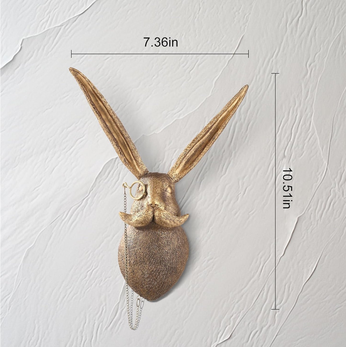 UITWMKTG 5 Pack Animal Head Wall Decor Gold Wall Sculpture Home Decor for Office Bedroom Modern Decor for Men Women