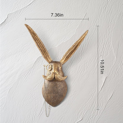 UITWMKTG 5 Pack Animal Head Wall Decor Gold Wall Sculpture Home Decor for Office Bedroom Modern Decor for Men Women