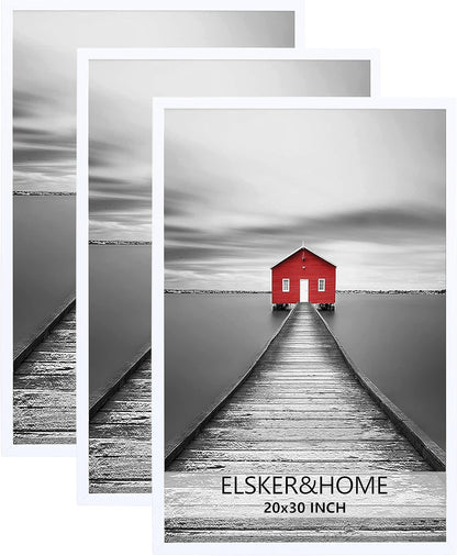 ELSKER&HOME 22.375 x 34 Poster Frame 3 Pack, Black Picture Frame for Horizontal or Vertical Wall Mounting, Sturdy and Scratch-proof