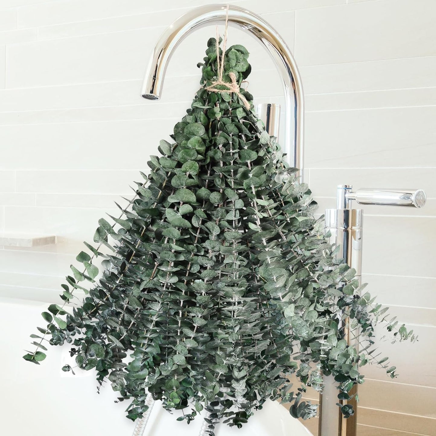 12PCS Dried Eucalyptus for Shower Hanging - 17'' Real Large Preserved Eucalyptus Stems Green Home Decor, 100% Made from Fresh Eucalyptus Leaves, Bathroom Shower Decor, Wedding, DIY