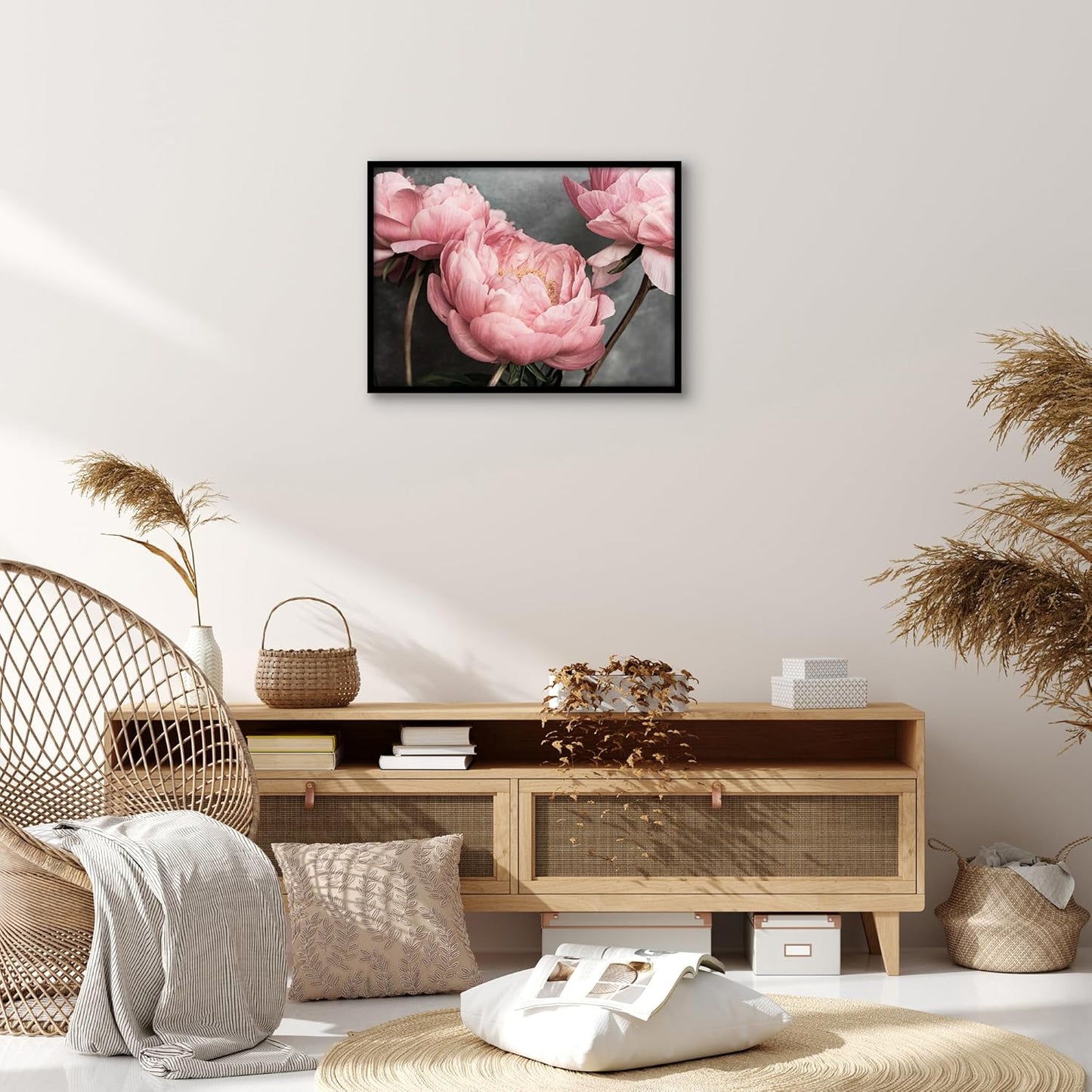 Americanflat 24x36 Poster Frame with Polished Plexiglass - Streamline Collection - Thin Border Picture Frame for Wall Display - Hanging Hardware Included - Black - Colors B