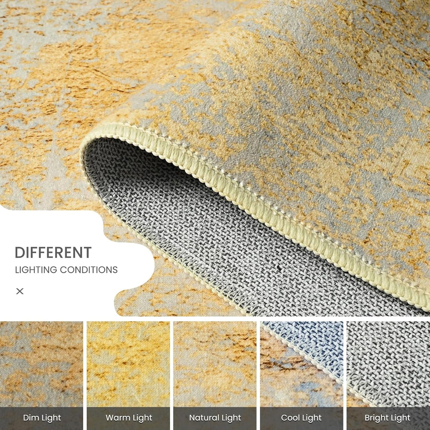 Ompaa 2x6 Rug Runners for Hallways Kitchen Runner Rug Non Slip Washable Grey Long Runner Rugs with Rubber Backing Soft Abstract Carpet Runner for Hallways, Kitchen, Bedroom, Bathroom, Entryway - Colors B