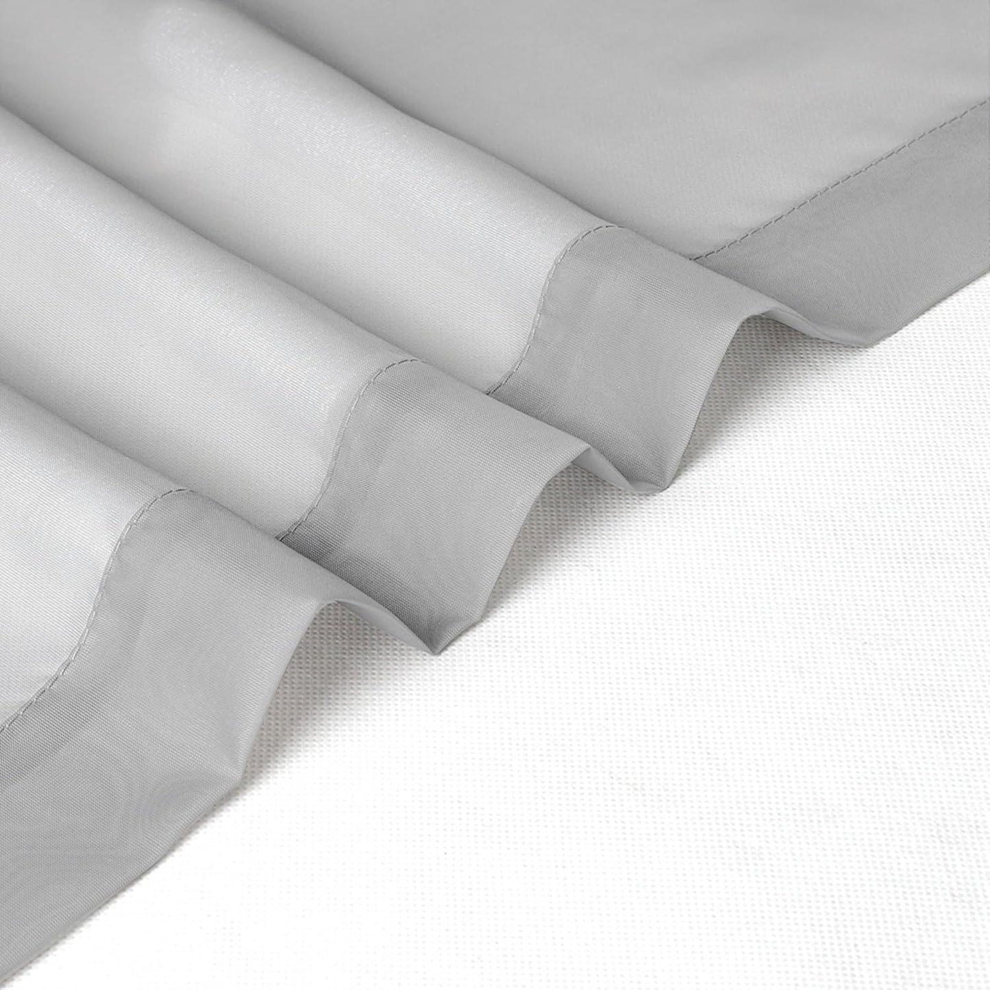 Chyhomenyc Sheer White Valances for Windows 2 Pack, Small Window Curtains for Living Room Bathroom Cafe Laundry Basement, Modern Top Dual Rod Pocket Voile Curtain, 42W x 14L inches, White - Colors B