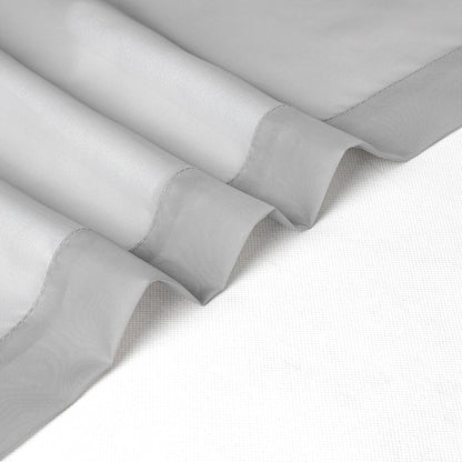 Chyhomenyc Sheer White Valances for Windows 2 Pack, Small Window Curtains for Living Room Bathroom Cafe Laundry Basement, Modern Top Dual Rod Pocket Voile Curtain, 42W x 14L inches, White - Colors B