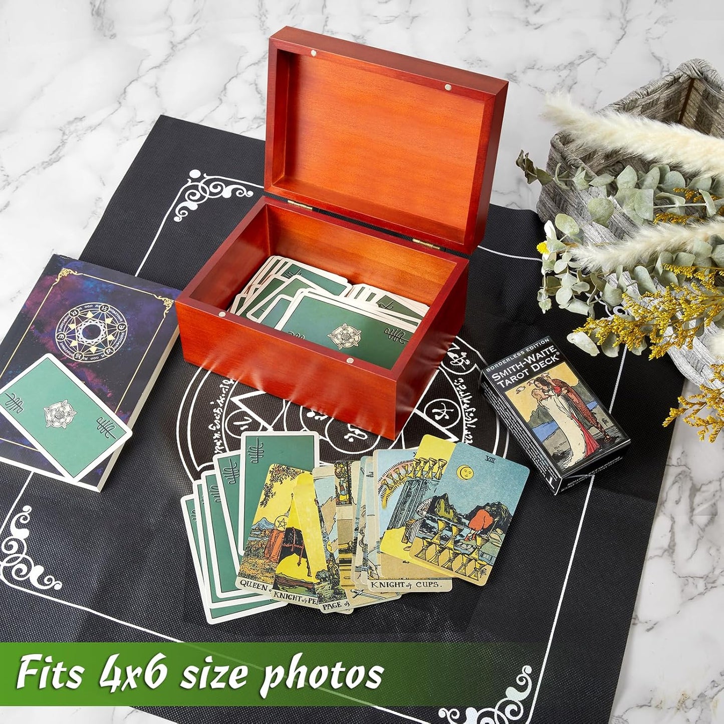 DRASTAR Wooden Keepsake Box, Large Acacia Storage Memory Box with a Hinged Lid for Crafts and Photo Storage