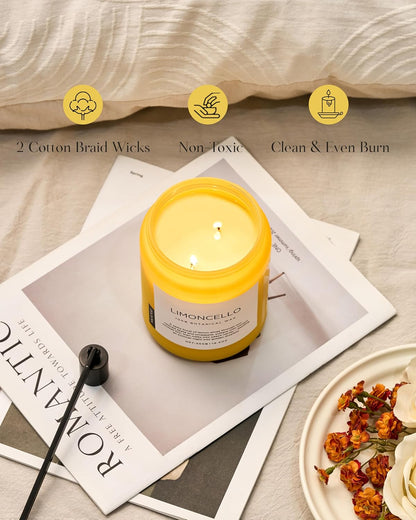 M&SENSE Eucalyptus & Mint Scented Jar Candle, Large 19.4oz Natural Soy Wax, 110-Hour Long Lasting Non-Toxic Clean Burning, Fresh Smelling Home Aromatherapy for Spa Stress Relief, Gifts for Men Women