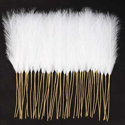30pcs Pampas Grass Decor,21" Artificial Pompous Grass Bulk,Small Vase Filler Pompas Grass for Home Wedding Living Room Wall Party Decoration (Beige,Light Brown, 21 Inch 30 Pcs)