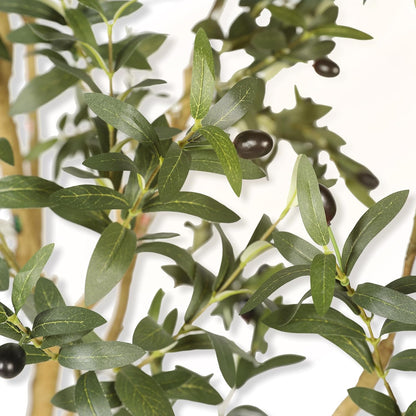 LYERSE Olive Trees Artificial Indoor - Faux Olive Tree 7ft with Olive Branches and Lifelike Fruits - Fake Olive Tree 7 Feet for Modern Home Office House Living Room Decor Indoor