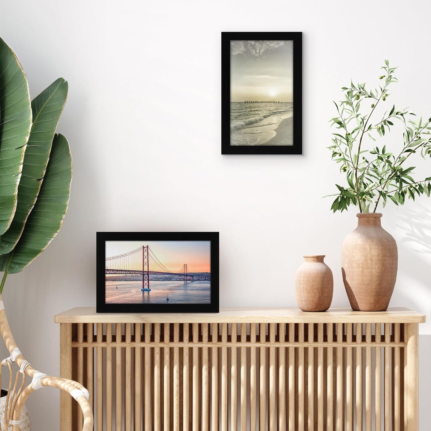 Americanflat 12x18 Poster Frame with Shatter-Resistant Glass - Signature Collection - Gallery-Style Frames Made of Engineered Wood - Photo Frame for Wall Display - Black - Colors A