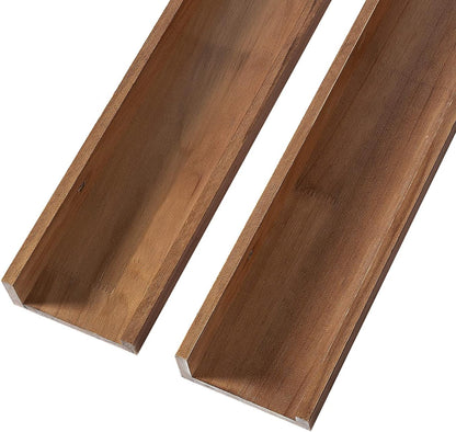 AZSKY Floating Shelves Wall Mounted Set of 2 Natural Wood Picture Shelves Wall Shelves for Bedroom Bathroom Living Room Kitchen Laundry Room Storage & Decoration 24 Inch