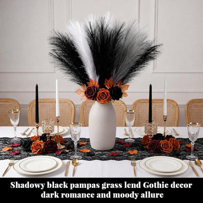 30pcs Pampas Grass Decor,21" Artificial Pompous Grass Bulk,Small Vase Filler Pompas Grass for Home Wedding Living Room Wall Party Decoration (Beige,Light Brown, 21 Inch 30 Pcs)