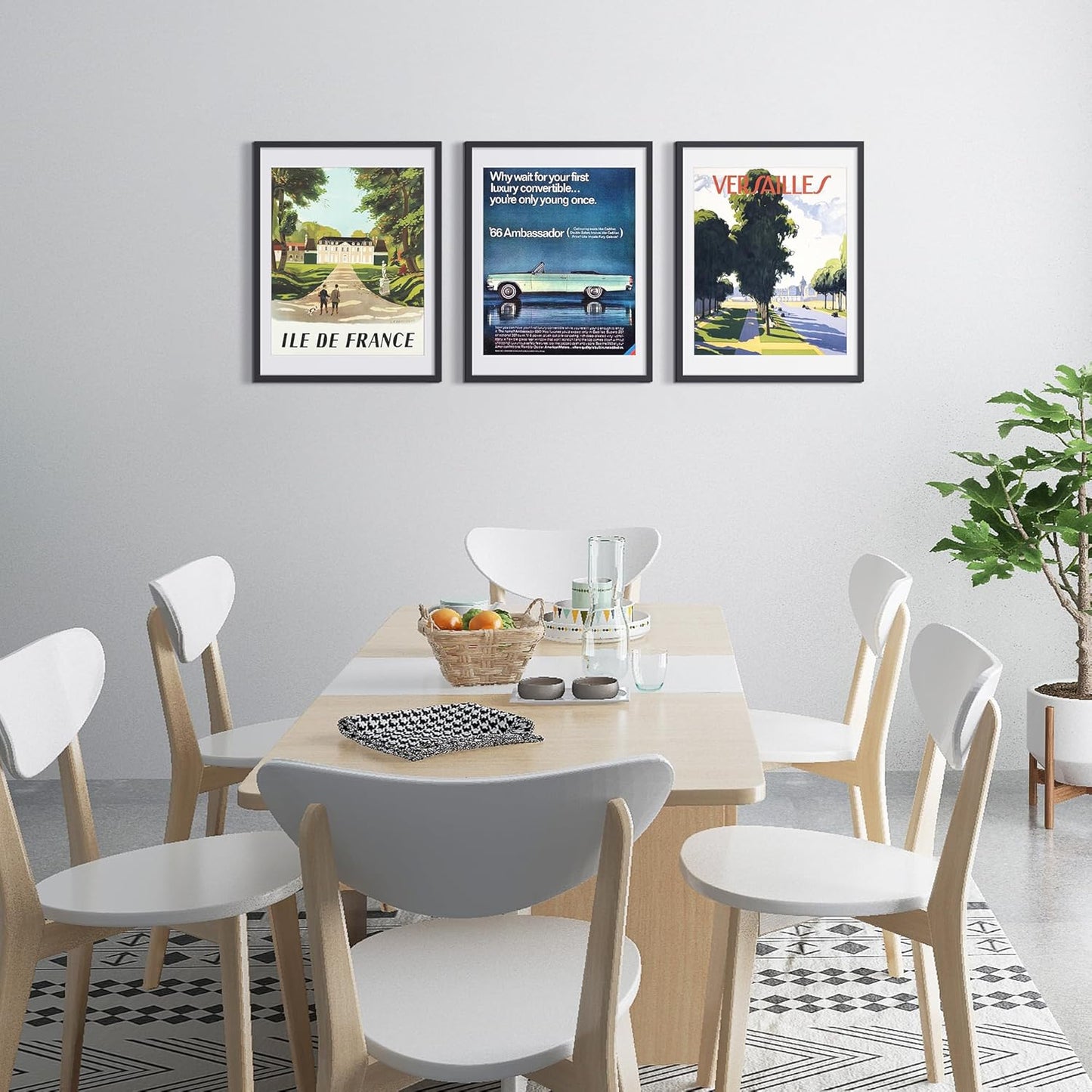 upsimples 11x14 Picture Frame Set of 5, Display Pictures 8x10 with Mat or 11x14 Without Mat, Wall Gallery Photo Frames, Black