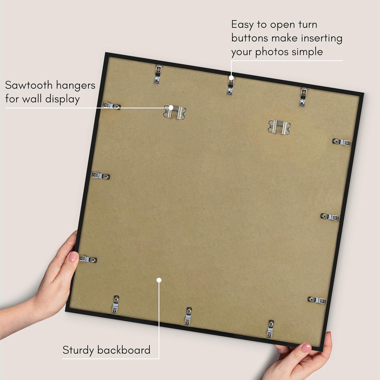 Americanflat 24x36 Poster Frame with Polished Plexiglass - Streamline Collection - Thin Border Picture Frame for Wall Display - Hanging Hardware Included - Black - Colors C