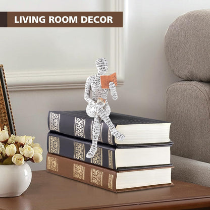 GRAPMKTG Home Decor Pulp Reading Women Thinker Statue Aesthetic Sculpture Room Decor Modern Abstract Decoration on Shelf Table Desk for Living Room Office Bedroom A
