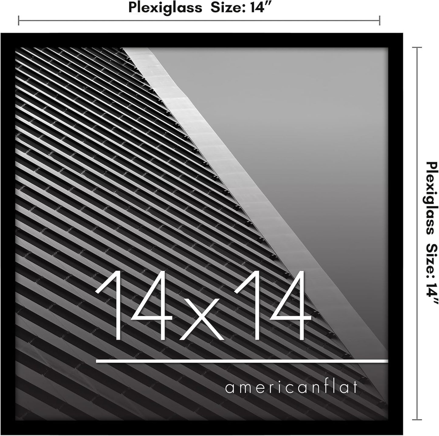 Americanflat 24x36 Poster Frame with Polished Plexiglass - Streamline Collection - Thin Border Picture Frame for Wall Display - Hanging Hardware Included - Black - Colors D
