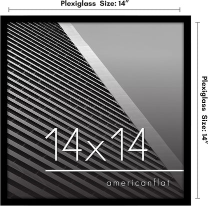 Americanflat 24x36 Poster Frame with Polished Plexiglass - Streamline Collection - Thin Border Picture Frame for Wall Display - Hanging Hardware Included - Black - Colors D