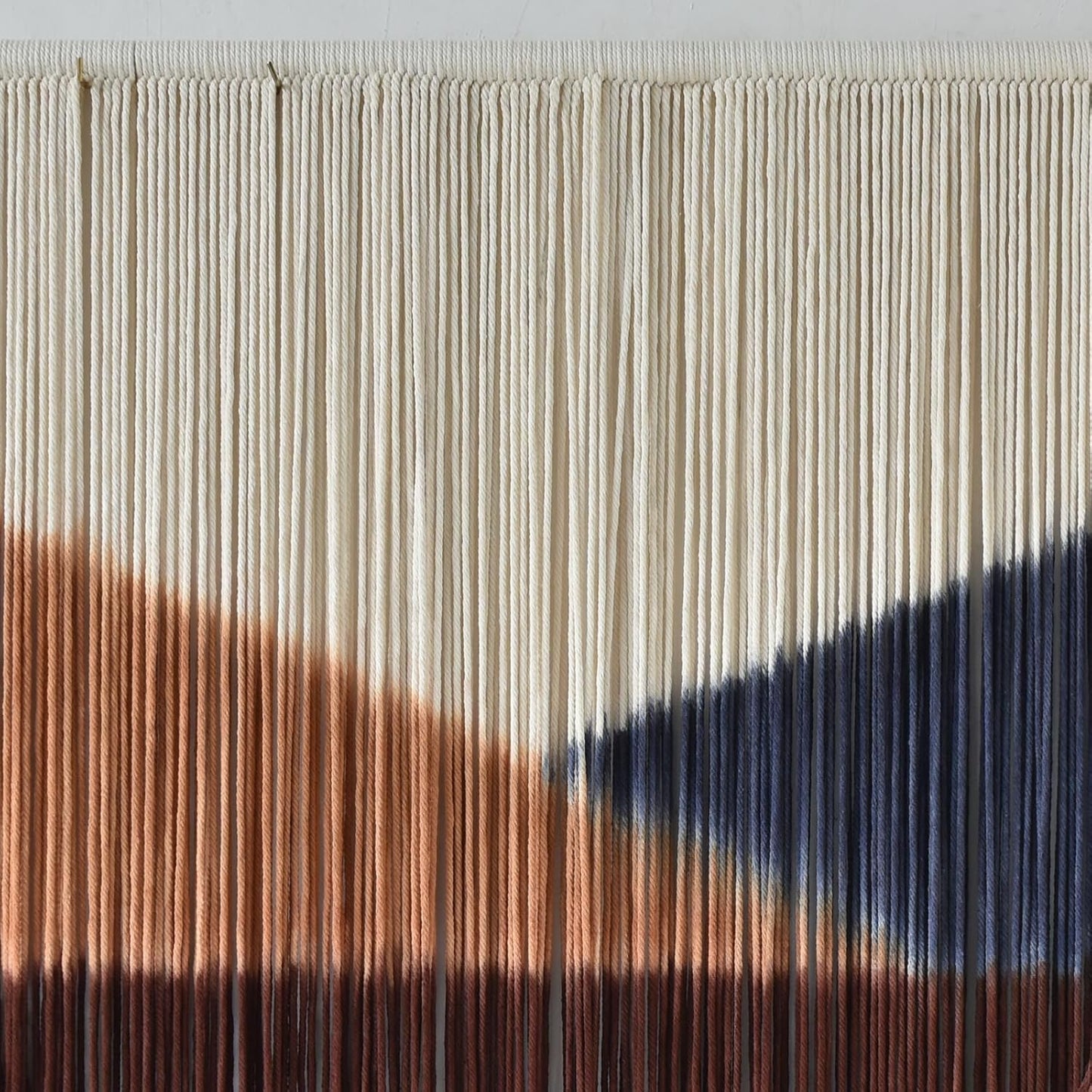 Jakalin Macrame Wall Hanging Dip Dyed Fiber Macrame Wall Decor Boho Cord Living Room Wall Art 57" Wx43 L