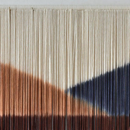 Jakalin Macrame Wall Hanging Dip Dyed Fiber Macrame Wall Decor Boho Cord Living Room Wall Art 57" Wx43 L