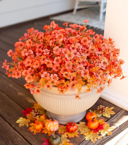 HyeFlora Artificial Flowers for Outdoor Indoor Garden Home Decoration, Faux Flower Daisy with Eucalyptus Leaves Fake Plants Greenery Boxwood Porch Patio, 12 Bundles (Mix Pink Red Purple Yellow)
