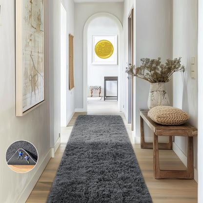 Ophanie Round Rugs 5Ft Ivory Circle Area Rug, Nursery Room Decor, Christmas Aesthetic Bedroom Home Circular Carpet 5 Foot, Fluffy Fuzzy Shag Plush Cream Living Room Rugs for Kids Boys Girls Teen Baby