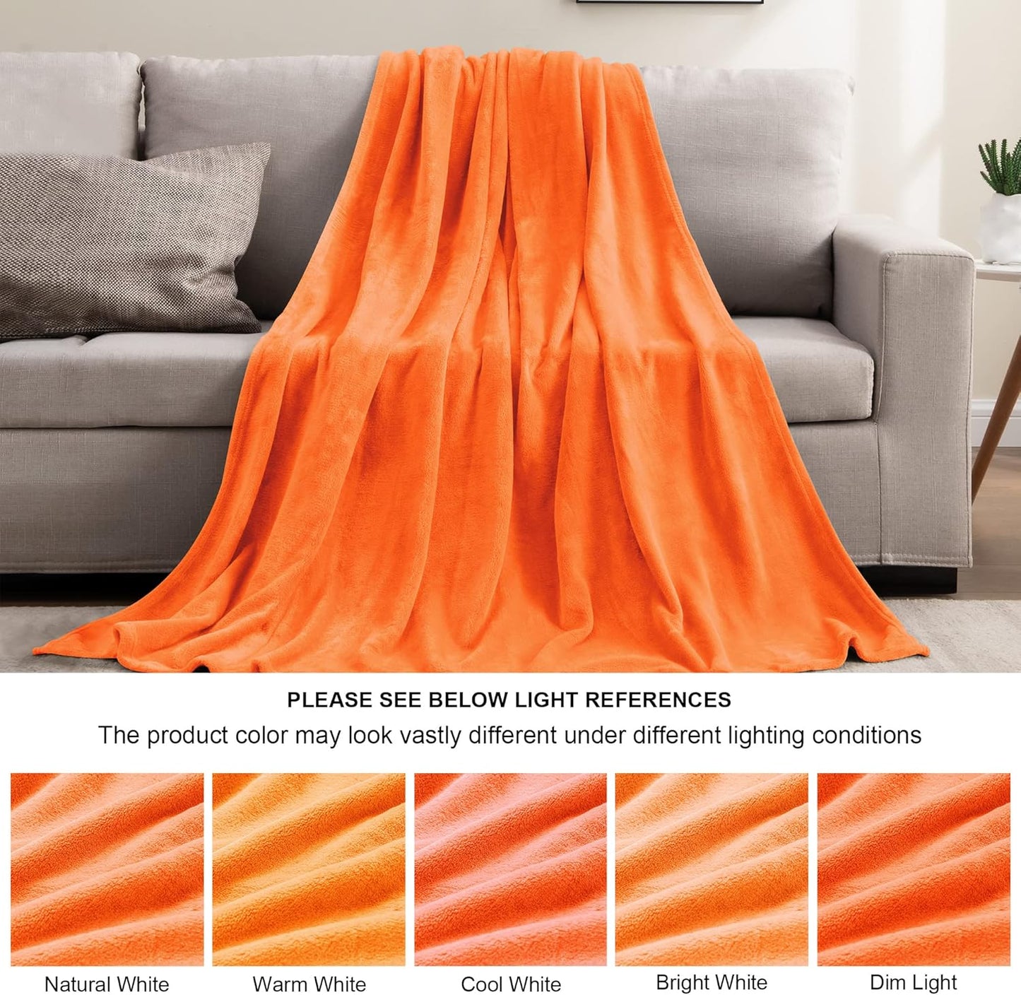 BEDELITE Fleece Blanket Black Throw Blankets for Couch & Bed, Luxury Plush Cozy Fuzzy Blanket 50x60 inches, Super Soft Warm Lightweight Throw Blanket for Travel Camping - Colors B