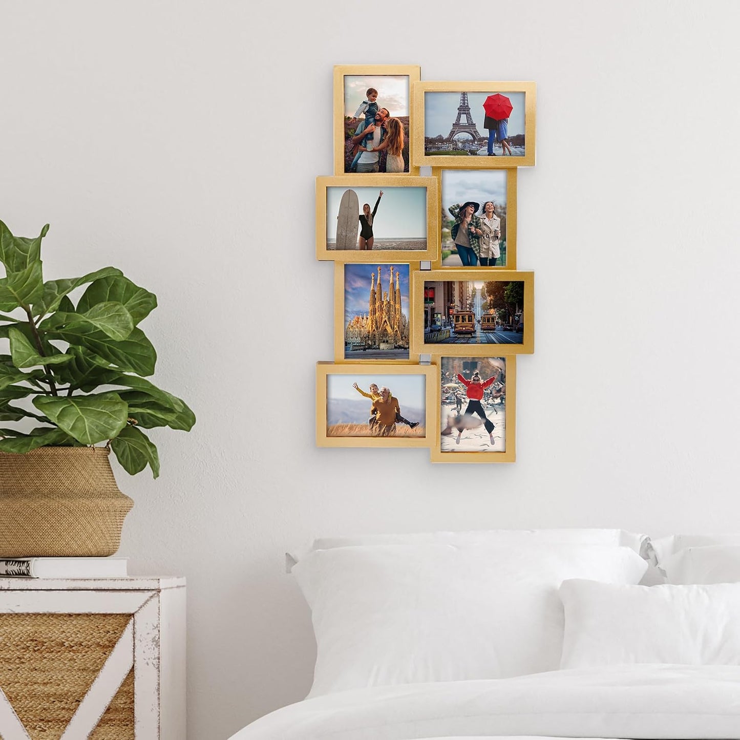 MELANNCO Collage Picture Frame for Wall, Holds 12 Photos - Six 4x6 and Six 6x4 Images, 18x23 Inch Black Plastic Frame, Hang Horizontal or Vertical, Gallery Wall Decor