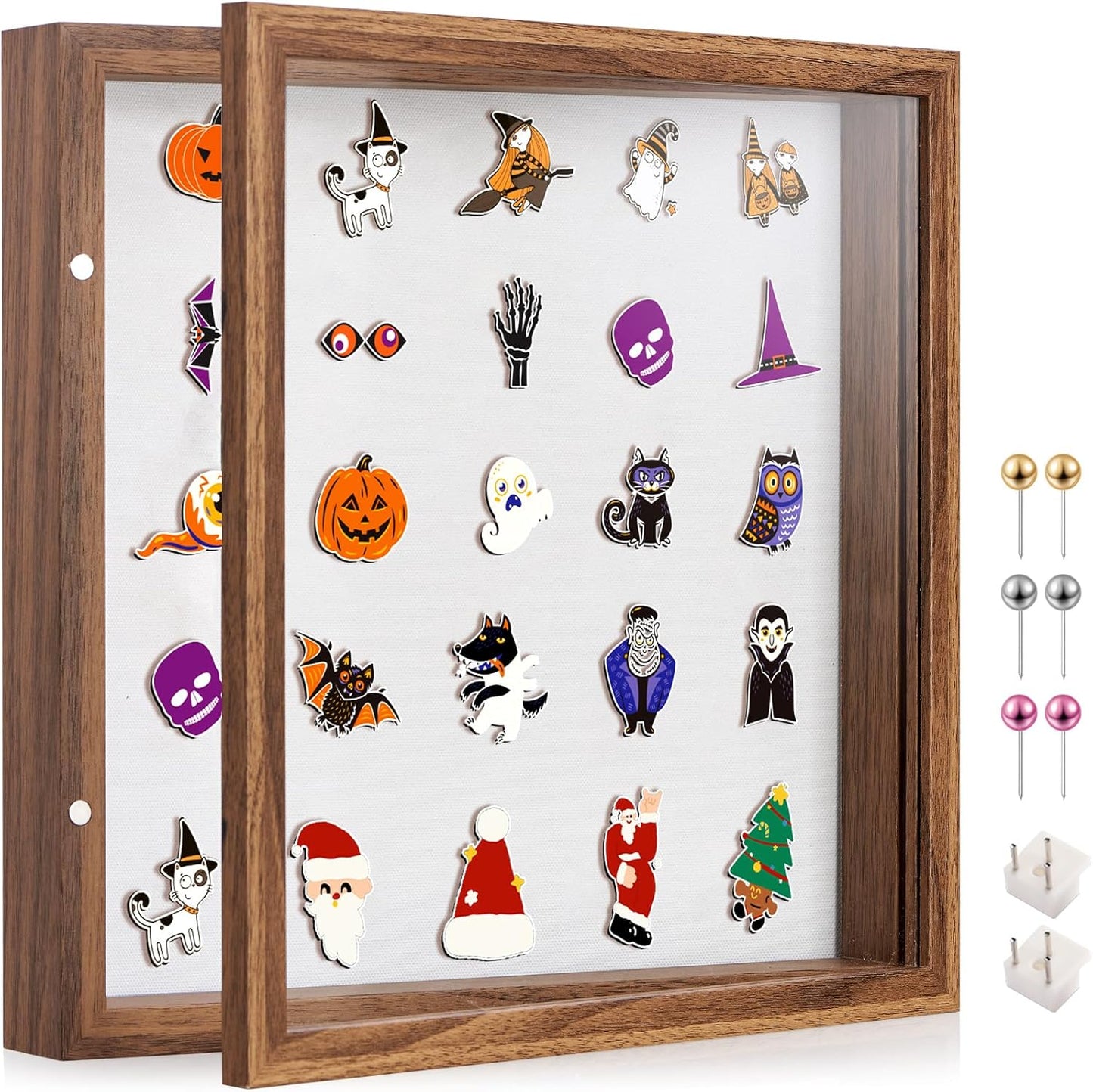 8x10 Deep Shadow Box Picture Frame Display Case with Linen Back and Stand,Real Glass Black Shadow Memory Box Frame 8x10 for Flower Baby Pet Wedding Photo Art Craft Memorial Wall Decor Gift