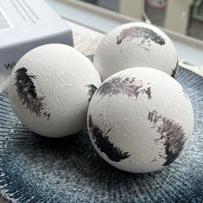 Set of 6 Decorative Orbs for Bowls and Vases - Circle Pattern - Resin Round Sphere Balls for Living, Dining Room Coffee Table Centerpiece Home Decor