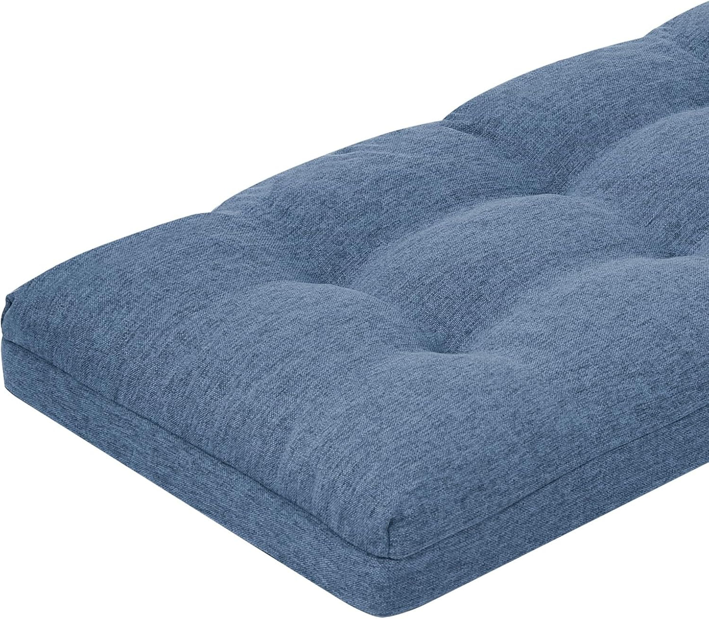 baibu 40 Inch Dual-Layer Patent Design Memory Foam Bench Cushion, Non-Slip Indoor Bench Cushion Standard Size Foam Pad with Machine Washable Cover (Dark Grey, 40x16x3in)