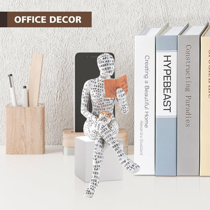 GRAPMKTG Home Decor Pulp Reading Women Thinker Statue Aesthetic Sculpture Room Decor Modern Abstract Decoration on Shelf Table Desk for Living Room Office Bedroom A