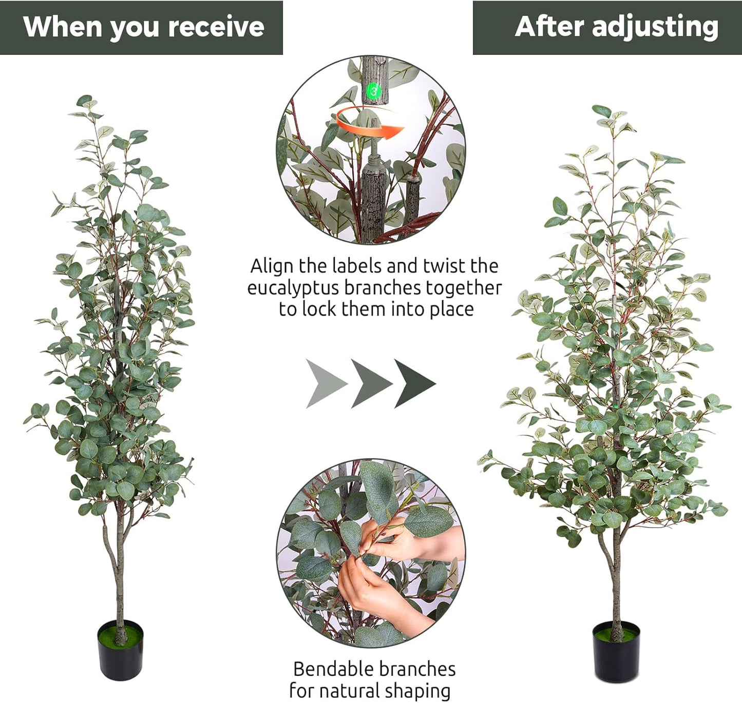 Olive Trees Artificial Indoor 6FT, Faux Olive Tree with Woven Basket & Natural-Looking Wood Trunk, Realistic Leaves & Fruits, Maintenance-Free Tall Fake Olive Tree for Modern Home Office Decor