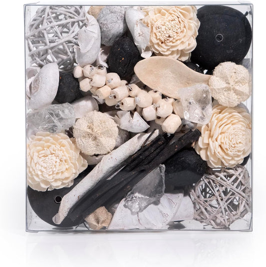 ANDALUCA Maison Box Fragrance Potpourri Decorative Vase & Bowl Filler Home Décor (Coconut Sandalwood)