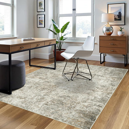 8x10 Area Rugs for Living Room Rug Washable: Abstract Large Rug for Dining Room Bedroom Carpet Non Slip 8 by 10 Indoor Modern Nursery Home Office Blue Grey