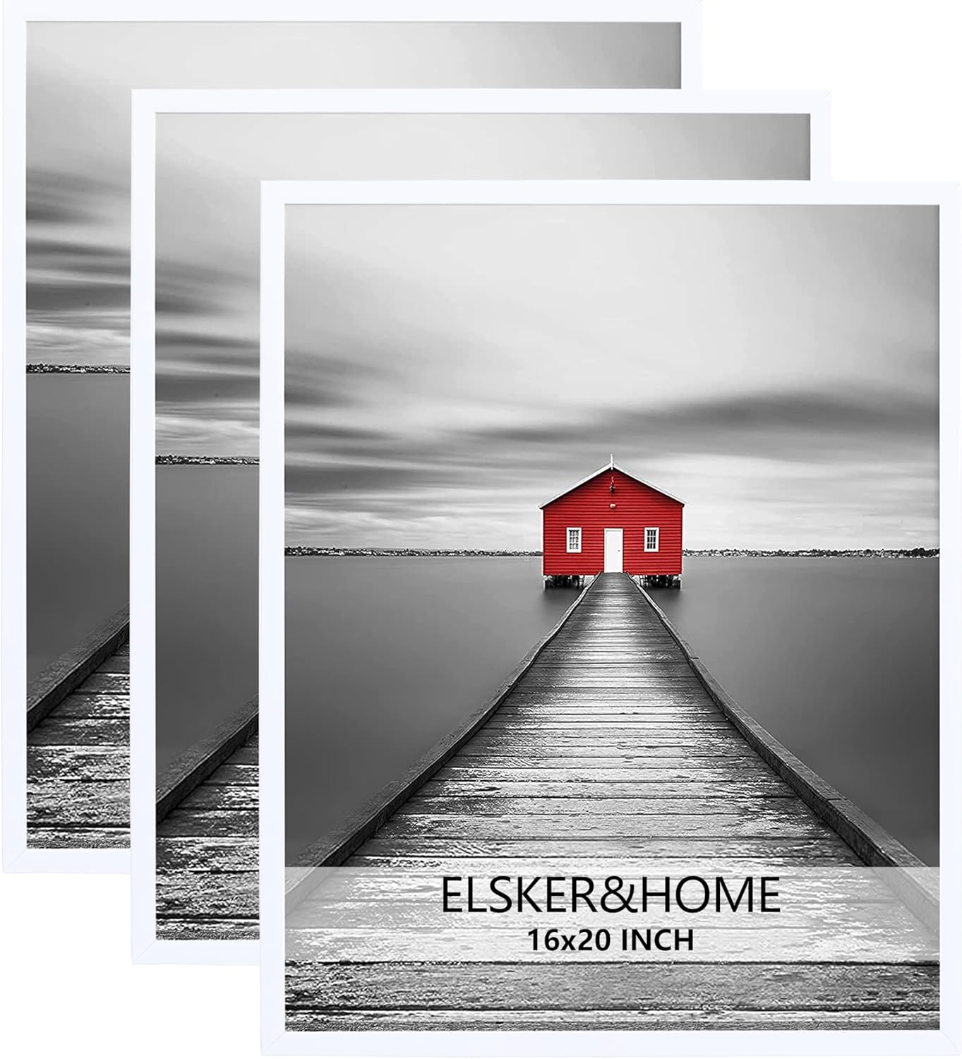 ELSKER&HOME 22.375 x 34 Poster Frame 3 Pack, Black Picture Frame for Horizontal or Vertical Wall Mounting, Sturdy and Scratch-proof