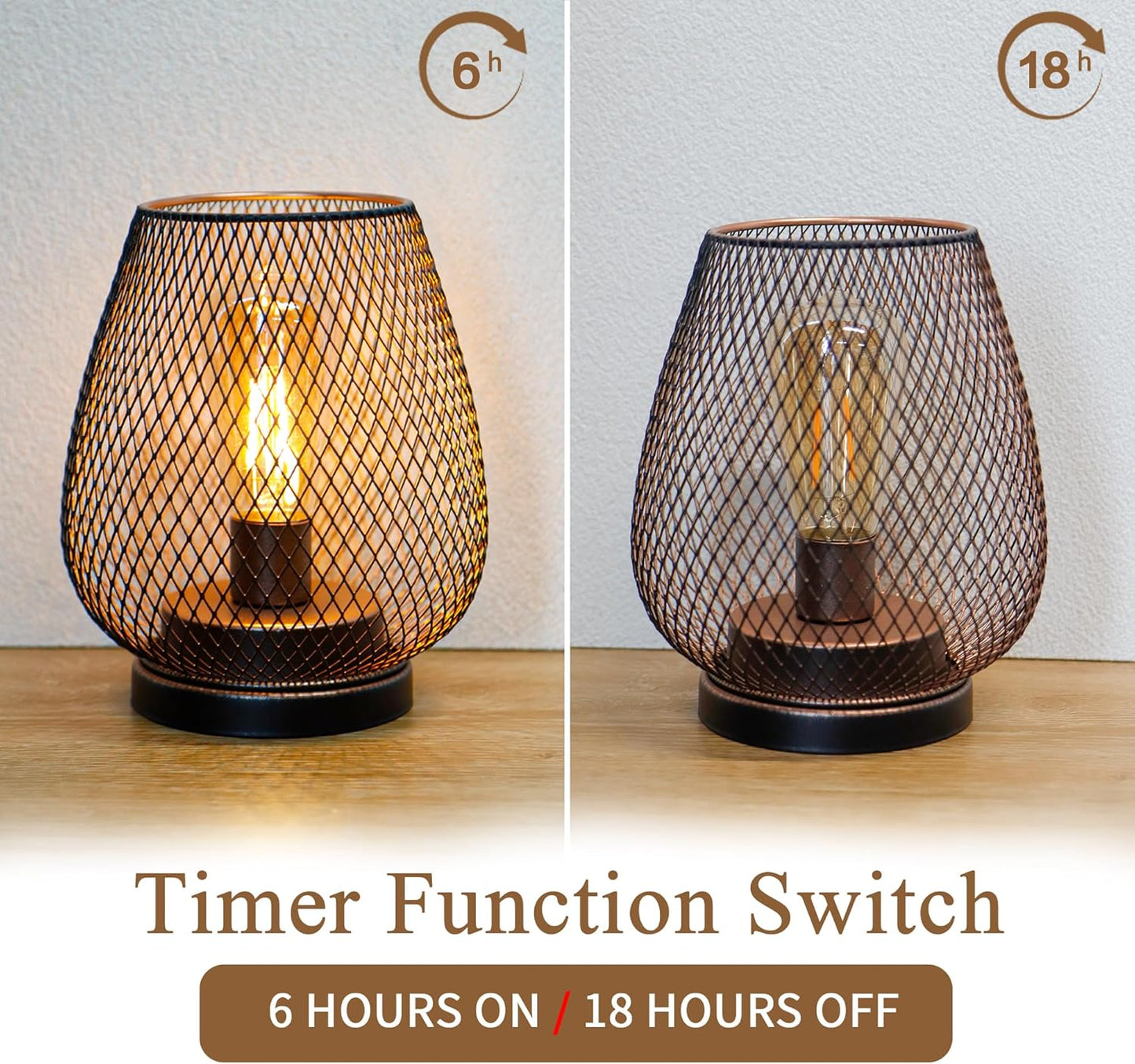 JHY DESIGN Set of 2 Metal Cage LED Lantern Battery Powered Cordless Accent Light with LED Great for Weddings Parties Patio Events for Indoors Outdoors