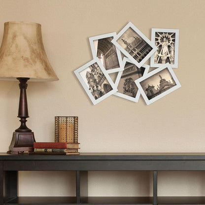 MELANNCO Collage Picture Frame for Wall, Holds 12 Photos - Six 4x6 and Six 6x4 Images, 18x23 Inch Black Plastic Frame, Hang Horizontal or Vertical, Gallery Wall Decor