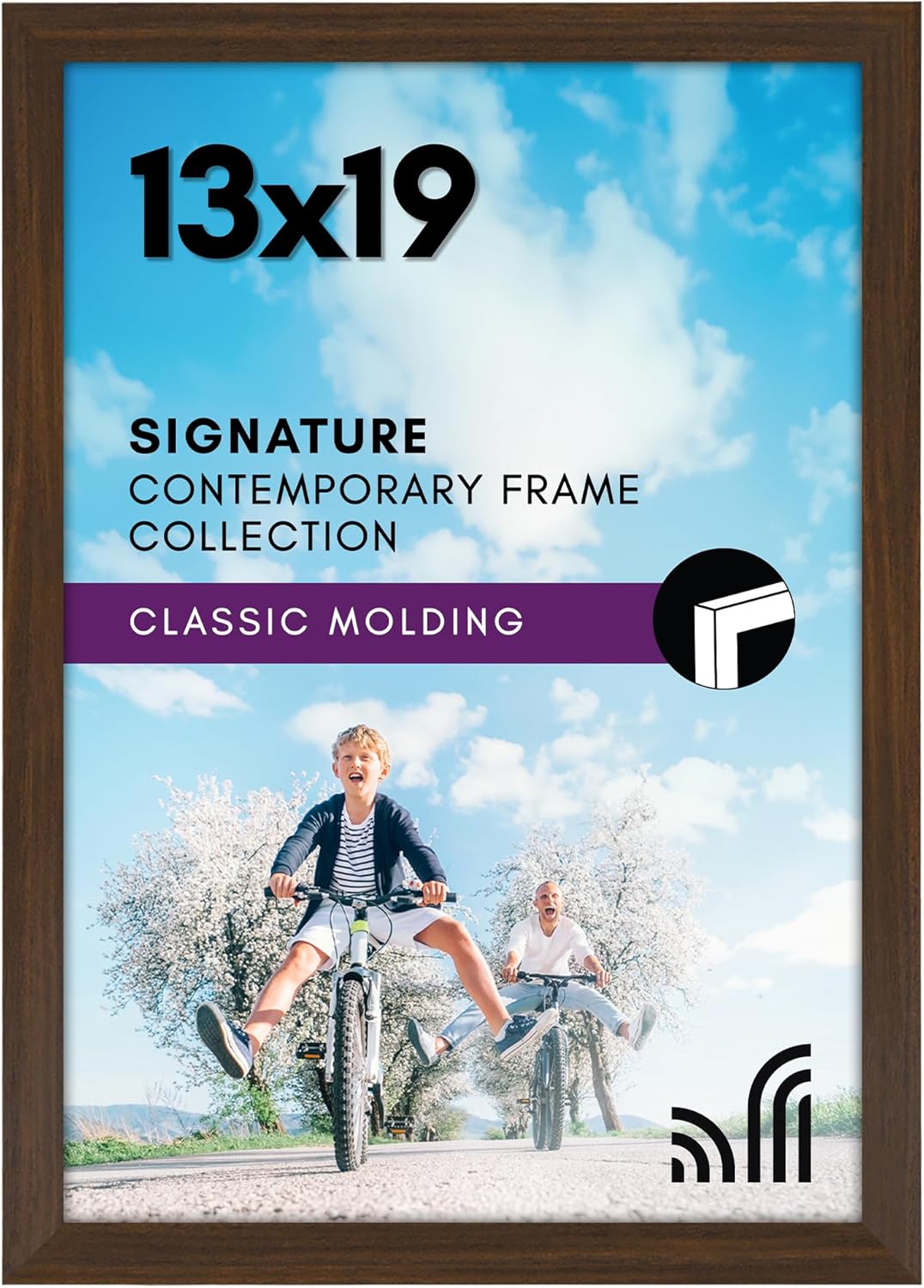Americanflat 12x18 Poster Frame with Shatter-Resistant Glass - Signature Collection - Gallery-Style Frames Made of Engineered Wood - Photo Frame for Wall Display - Black - Colors A