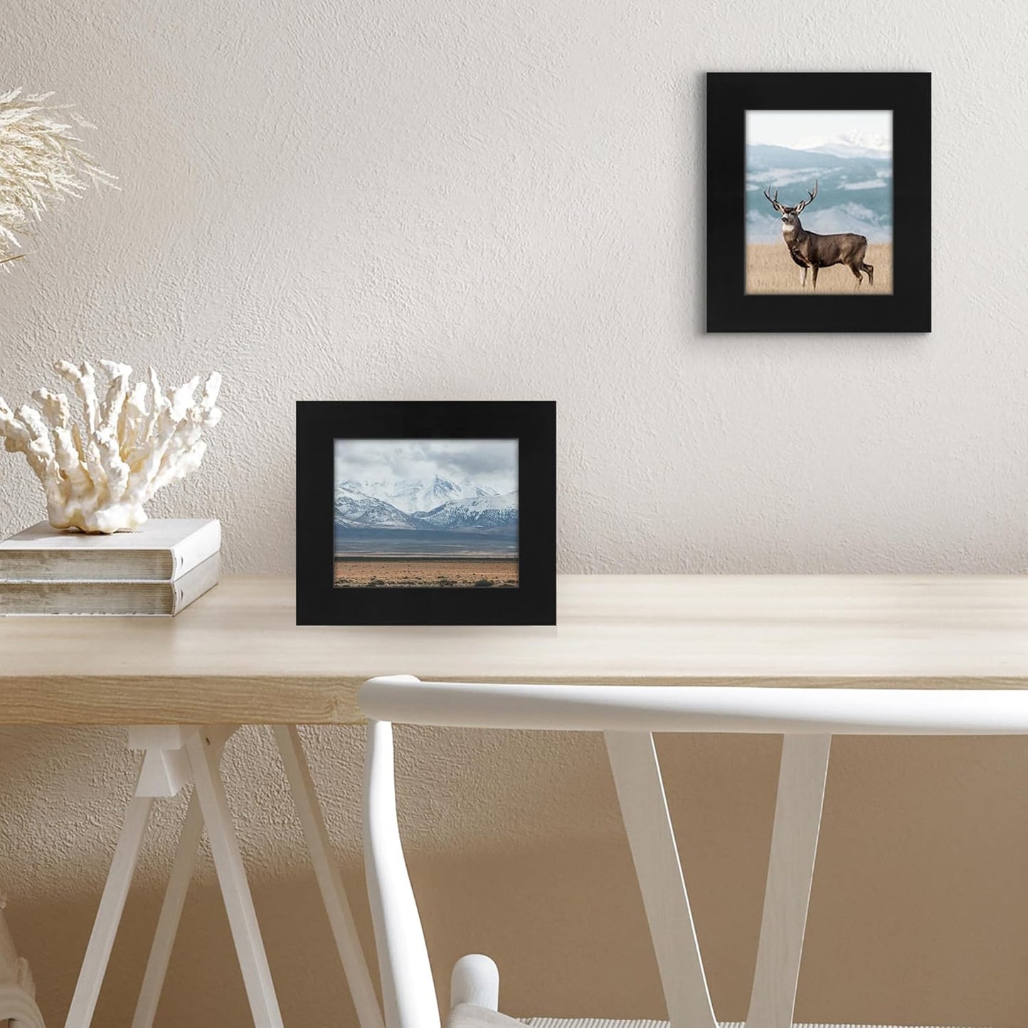 Americanflat 12x18 Poster Frame with Shatter-Resistant Glass - Signature Collection - Gallery-Style Frames Made of Engineered Wood - Photo Frame for Wall Display - Black - Colors B