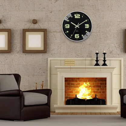 HZDHCLH Wall Clocks Battery Operated,12 inch Silent Non Ticking Modern Wall Clock for Living Room Bedroom Kitchen Office Classroom Decor (Olive Green and Gold)