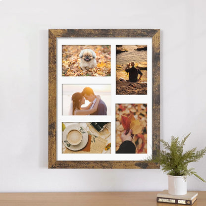 DUENPY 14x26 Collage Picture Frame 4x6 Collage Picture Frame Displays Twelve 4x6 inch Photos Available Horizontal Wall Mounting Display and Vertical Black - Colors A