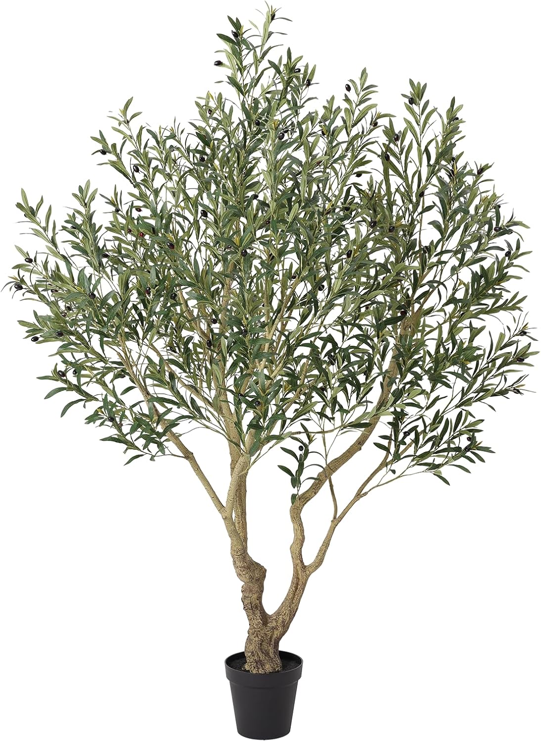 Verinatural Olive Tree Artificial Indoor 6ft - UV Resistant Large Fake Plants - Realistic Faux Olive Tree in Pot - Tall Artificial Plants Outdoor for Home, Patio, Living Room, Office Decor,VN138